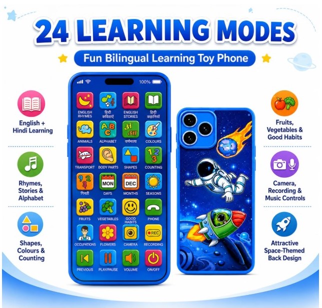 📱 Rechargeable Educational Talking Phone for Kids